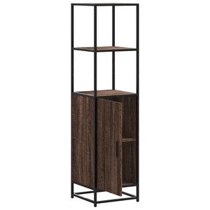 vidaXL Highboard Brown Oak 35.5x35x139 cm Engineered Wood and Metal