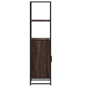 vidaXL Highboard Brown Oak 35.5x35x139 cm Engineered Wood and Metal