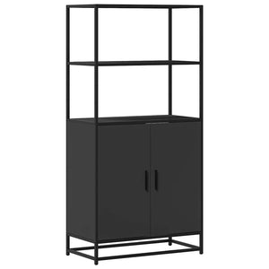 vidaXL Highboard Black 68x35x139 cm Engineered Wood and Metal