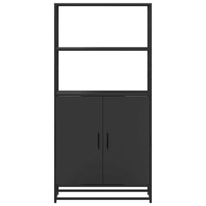 vidaXL Highboard Black 68x35x139 cm Engineered Wood and Metal