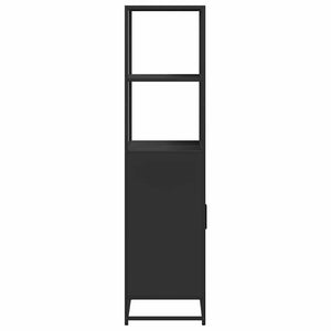 vidaXL Highboard Black 68x35x139 cm Engineered Wood and Metal