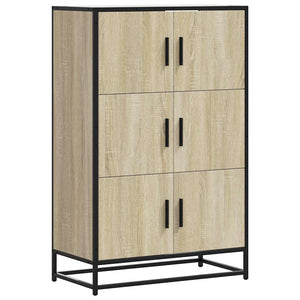 vidaXL Highboard Sonoma Oak 68x35x106.5 cm Engineered Wood and Metal