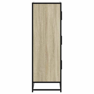 vidaXL Highboard Sonoma Oak 68x35x106.5 cm Engineered Wood and Metal