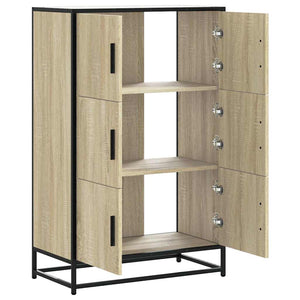 vidaXL Highboard Sonoma Oak 68x35x106.5 cm Engineered Wood and Metal