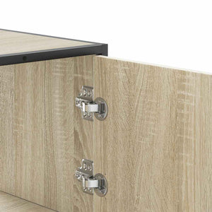 vidaXL Highboard Sonoma Oak 68x35x106.5 cm Engineered Wood and Metal