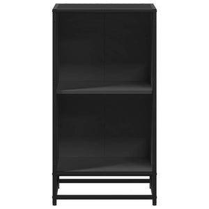 vidaXL Book Cabinet Black 40x35x76 cm Engineered Wood