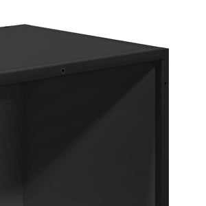 vidaXL Book Cabinet Black 40x35x76 cm Engineered Wood