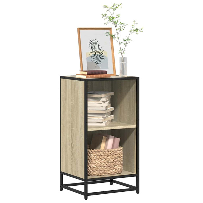 vidaXL Book Cabinet Sonoma Oak 40x35x76 cm Engineered Wood