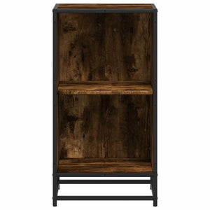 vidaXL Book Cabinet Smoked Oak 40x35x76 cm Engineered Wood