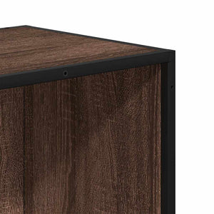 vidaXL Book Cabinet Brown Oak 40x35x76 cm Engineered Wood