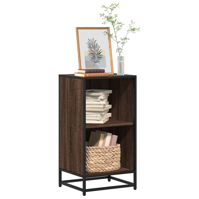 vidaXL Book Cabinet Brown Oak 40x35x76 cm Engineered Wood