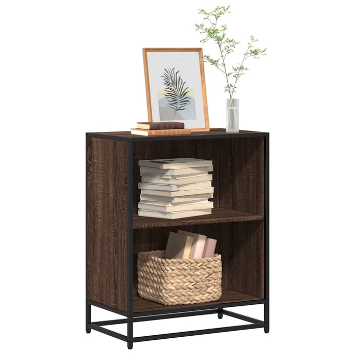 vidaXL Book Cabinet Brown Oak 60x35x76 cm Engineered Wood