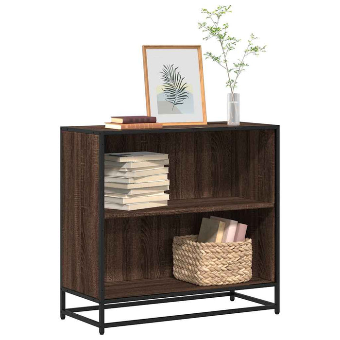 vidaXL Book Cabinet Brown Oak 80x35x76 cm Engineered Wood