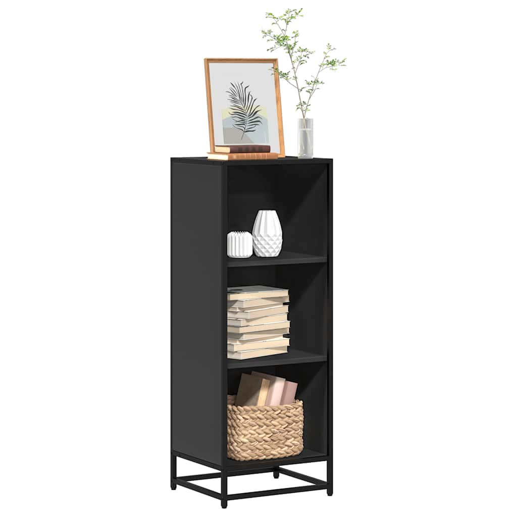 vidaXL Book Cabinet Black 40x35x107.5 cm Engineered Wood