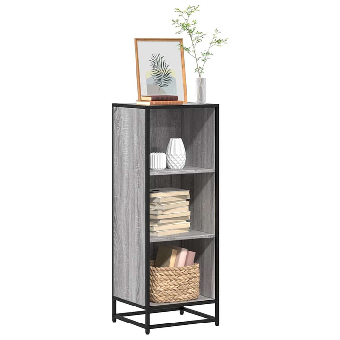 vidaXL Book Cabinet Grey Sonoma 40x35x107.5 cm Engineered Wood