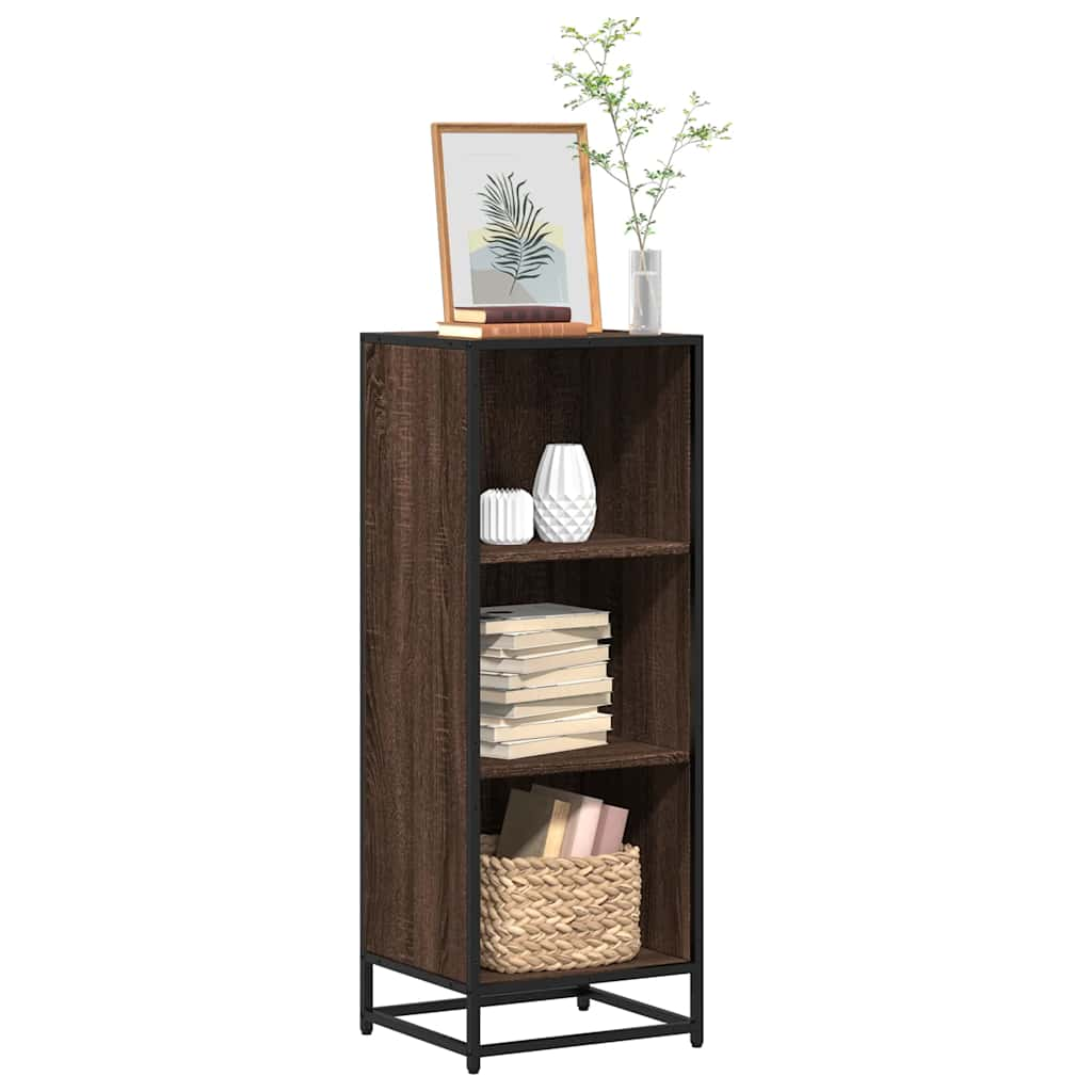 vidaXL Book Cabinet Brown Oak 40x35x107.5 cm Engineered Wood