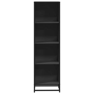 vidaXL Book Cabinet Black 40x35x139 cm Engineered Wood