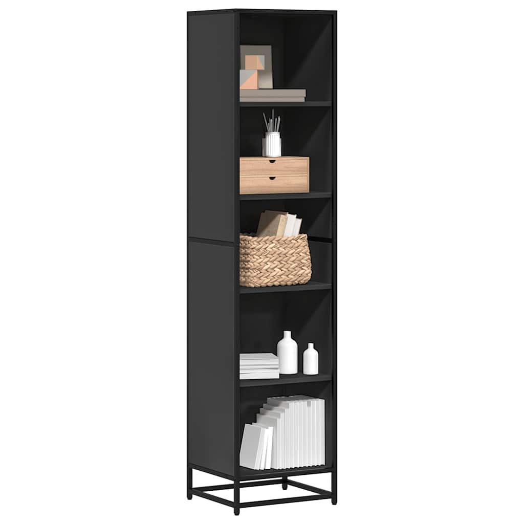 vidaXL Book Cabinet Black 40x35x170.5 cm Engineered Wood