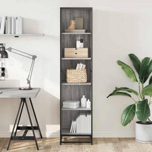 vidaXL Book Cabinet Grey Sonoma 40x35x170.5 cm Engineered Wood