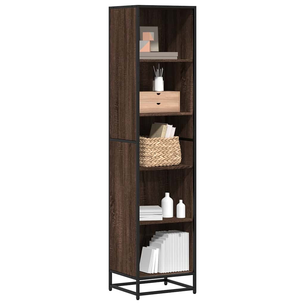 vidaXL Book Cabinet Brown Oak 40x35x170.5 cm Engineered Wood