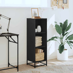 vidaXL Book Cabinet Black 33.5x33x107.5 cm Engineered Wood