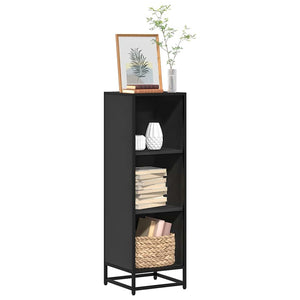 vidaXL Book Cabinet Black 33.5x33x107.5 cm Engineered Wood