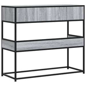 vidaXL Console Table Grey Sonoma 90x35x80 cm Engineered Wood