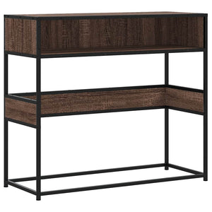 vidaXL Console Table Brown Oak 90x35x80 cm Engineered Wood