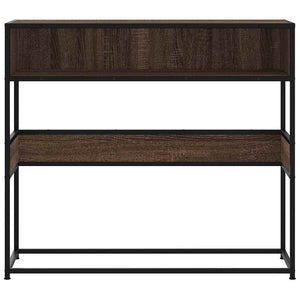 vidaXL Console Table Brown Oak 90x35x80 cm Engineered Wood