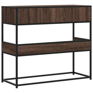 vidaXL Console Table Brown Oak 90x35x80 cm Engineered Wood