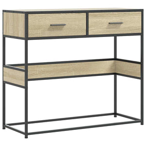 vidaXL Console Table Sonoma Oak 90x35x80 cm Engineered Wood