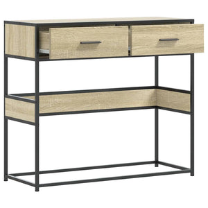 vidaXL Console Table Sonoma Oak 90x35x80 cm Engineered Wood