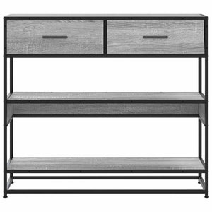 vidaXL Console Table Grey Sonoma 90x35x80 cm Engineered Wood