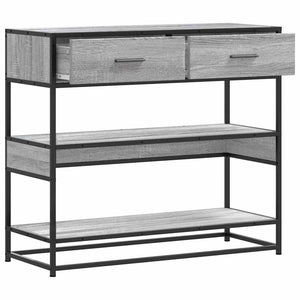 vidaXL Console Table Grey Sonoma 90x35x80 cm Engineered Wood