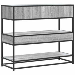 vidaXL Console Table Grey Sonoma 90x35x80 cm Engineered Wood