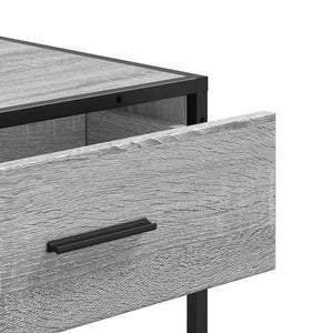 vidaXL Console Table Grey Sonoma 90x35x80 cm Engineered Wood