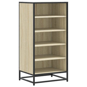 vidaXL Shoe Rack Sonoma Oak 48x38x97.5 cm Engineered Wood