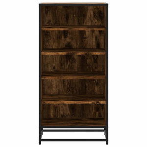 vidaXL Shoe Rack Smoked Oak 48x38x97.5 cm Engineered Wood