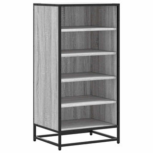 vidaXL Shoe Rack Grey Sonoma 48x38x97.5 cm Engineered Wood