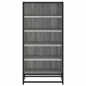 vidaXL Shoe Rack Grey Sonoma 48x38x97.5 cm Engineered Wood