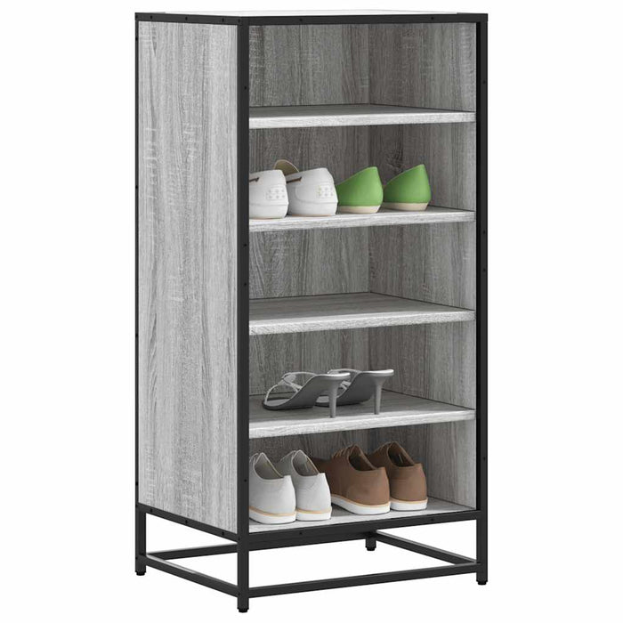 vidaXL Shoe Rack Grey Sonoma 48x38x97.5 cm Engineered Wood