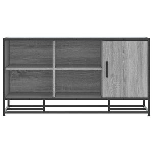 vidaXL Shoe Bench Grey Sonoma 100x40x53.5 cm Engineered Wood and Metal