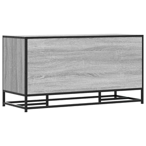 vidaXL Shoe Bench Grey Sonoma 100x40x53.5 cm Engineered Wood and Metal