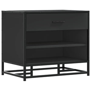 vidaXL Shoe Bench Black 60x40x53.5 cm Engineered Wood and Metal