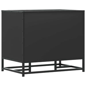 vidaXL Shoe Bench Black 60x40x53.5 cm Engineered Wood and Metal