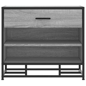 vidaXL Shoe Bench Grey Sonoma 60x40x53.5 cm Engineered Wood and Metal