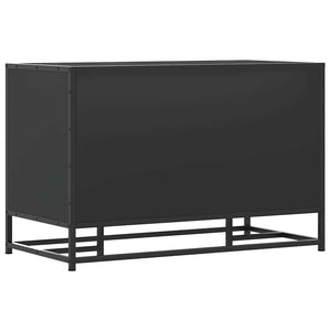 vidaXL Shoe Bench Black 80x40x53.5 cm Engineered Wood and Metal