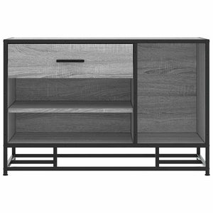 vidaXL Shoe Bench Grey Sonoma 80x40x53.5 cm Engineered Wood and Metal