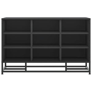 vidaXL Shoe Bench Black 84x40x53.5 cm Engineered Wood and Metal