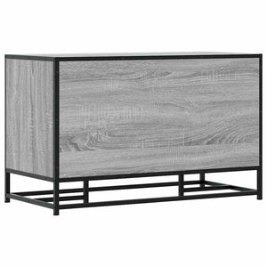 vidaXL Shoe Bench Grey Sonoma 84x40x53.5 cm Engineered Wood and Metal